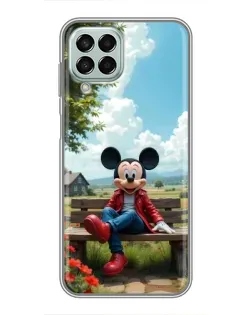 Чехол для Samsung Galaxy M33 (5G) (M336B) с картинкой «Микки на скамейке»