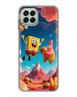 Чехол для Samsung Galaxy M33 (5G) (M336B) с картинкой «Космический фастфуд»
