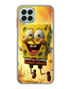 Чехол для Samsung Galaxy M33 (5G) (M336B) с картинкой «Губка Боб прыгает»