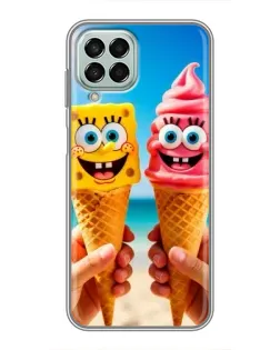 Чехол для Samsung Galaxy M33 (5G) (M336B) с картинкой «Спанч Боб мороженое»
