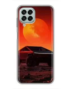 Чехол для Samsung Galaxy M33 (5G) (M336B) с картинкой «Cybertruck на Марсе»