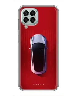 Чехол для Samsung Galaxy M33 (5G) (M336B) с картинкой «Tesla Top View»