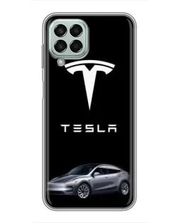Чехол для Samsung Galaxy M33 (5G) (M336B) с картинкой «Tesla Model Y»