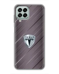 Чехол для Samsung Galaxy M33 (5G) (M336B) с картинкой «Металлическая текстура Tesla»