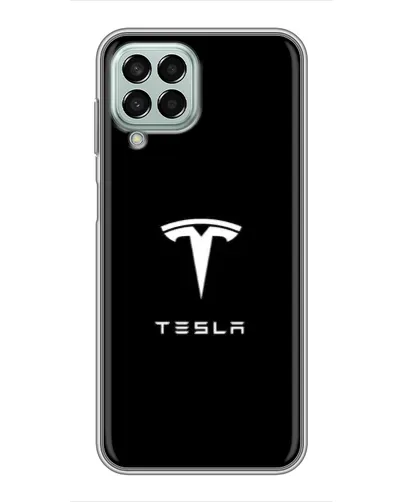 Чехол для Samsung Galaxy M33 (5G) (M336B) с картинкой «Tesla White Logo»
