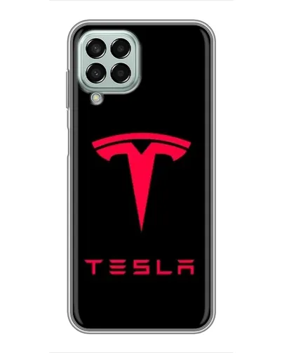 Чехол для Samsung Galaxy M33 (5G) (M336B) с картинкой «Tesla Red Logo»