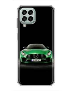 Чохол для Samsung Galaxy M33 (5G) (M336B) з картинкою «Mercedes — неоновий лого»