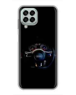 Чехол для Samsung Galaxy M33 (5G) (M336B) с картинкой «Салон Audi — руль»