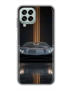 Чехол для Samsung Galaxy M33 (5G) (M336B) с картинкой «Lamborghini золотые линии»