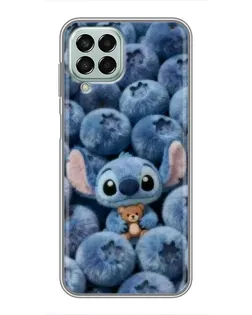 Чехол для Samsung Galaxy M33 (5G) (M336B) с картинкой «Стич и голубика» Чехол для Samsung Galaxy M33 (5G) (M336B) с картинкой «Стич и голубика»