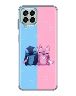 Чехол для Samsung Galaxy M33 (5G) (M336B) с картинкой «Stitch и Angel Love» Чехол для Samsung Galaxy M33 (5G) (M336B) с картинкой «Stitch и Angel Love»