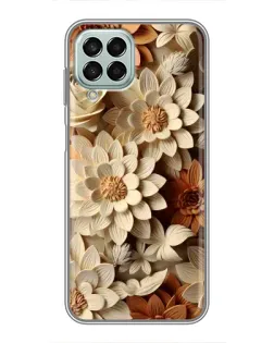 Чехол для Samsung Galaxy M33 (5G) (M336B) с картинкой «Бежевый флористический декор»