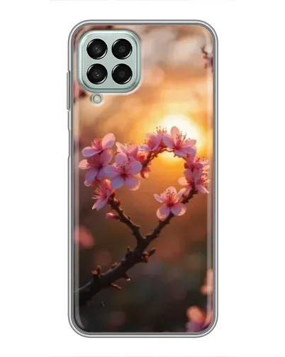 Чехол для Samsung Galaxy M33 (5G) (M336B) с картинкой «Розовый цвет сердце на фоне заката» Чехол для Samsung Galaxy M33 (5G) (M336B) с картинкой «Розовый цвет сердце на фоне заката»