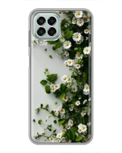 Чехол для Samsung Galaxy M33 (5G) (M336B) с картинкой «Ветка мелких белых цветов»