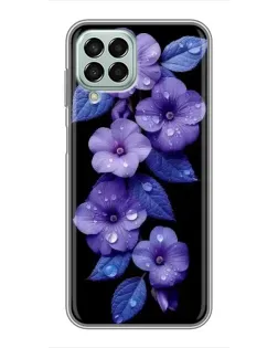 Чехол для Samsung Galaxy M33 (5G) (M336B) с картинкой «Фиолетовые цветы с росою»
