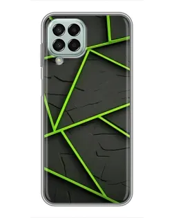 Чехол для Samsung Galaxy M33 (5G) (M336B) с картинкой «Зеленые геометрические линии»