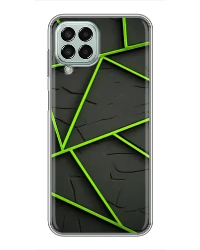 Чехол для Samsung Galaxy M33 (5G) (M336B) с картинкой «Зеленые геометрические линии»