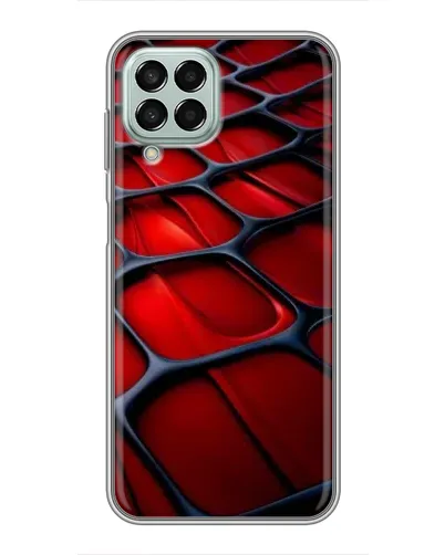 Чехол для Samsung Galaxy M33 (5G) (M336B) с картинкой «Красная глянцевая сетка»