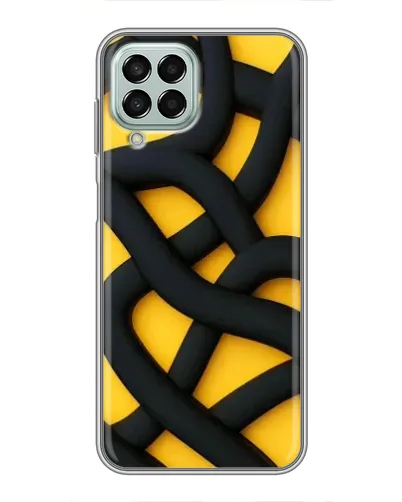 Чехол для Samsung Galaxy M33 (5G) (M336B) с картинкой «Черное желтое переплетение»