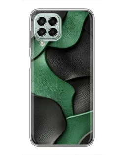 Чехол для Samsung Galaxy M33 (5G) (M336B) с картинкой «Зеленые кожаные волны»