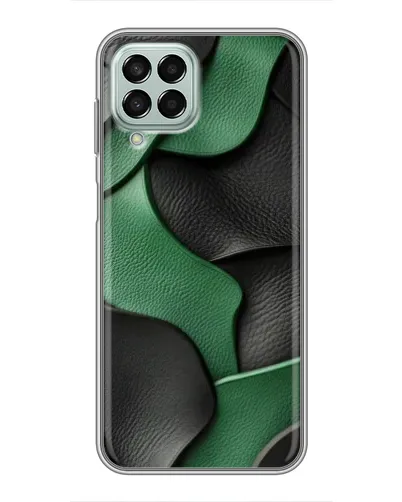 Чехол для Samsung Galaxy M33 (5G) (M336B) с картинкой «Зеленые кожаные волны»