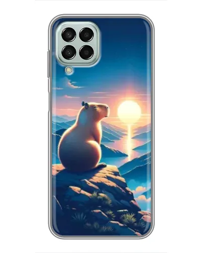 Чехол для Samsung Galaxy M33 (5G) (M336B) с картинкой «Закат солнца с капибарой»