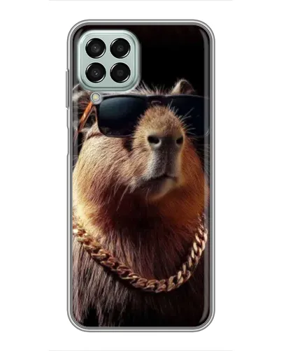 Чехол для Samsung Galaxy M33 (5G) (M336B) с картинкой «Капибара золотая цепь»