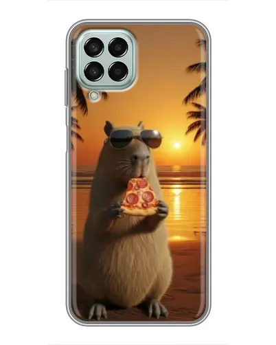 Чехол для Samsung Galaxy M33 (5G) (M336B) с картинкой «Капибара с пиццей»