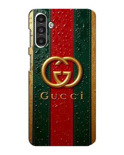 Чехол для Samsung Galaxy M34 (5G) с картинкой «Gucci — фирменная полоса и золото» Чехол для Samsung Galaxy M34 (5G) с картинкой «Gucci — фирменная полоса и золото»