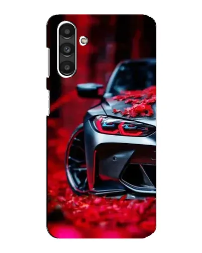 Чехол для Samsung Galaxy M34 (5G) с картинкой «Спортивная BMW и цветы»