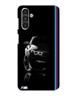 Чехол для Samsung Galaxy M34 (5G) с картинкой «Силуэт BMW в темноте»