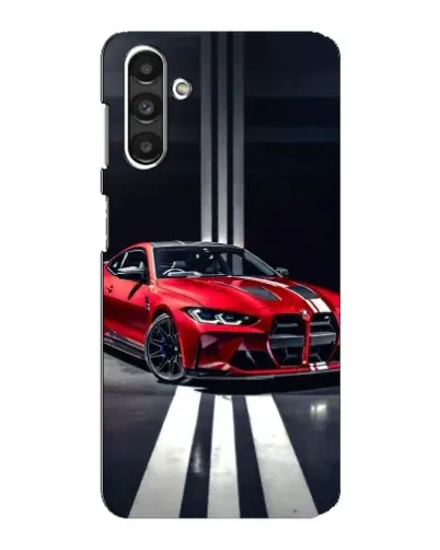 Чехол для Samsung Galaxy M34 (5G) с картинкой «Красная BMW на дороге»