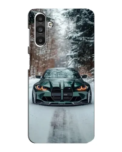 Чехол для Samsung Galaxy M34 (5G) с картинкой «BMW в зимнем лесу»
