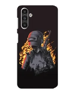 Чехол для Samsung Galaxy M34 (5G) с картинкой «PUBG — огненный силуэт»