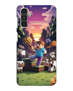 Чехол для Samsung Galaxy M34 (5G) с картинкой «Стив на ферме»
