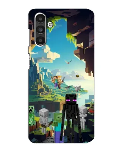 Чехол для Samsung Galaxy M34 (5G) с картинкой «Эндермен в лесу»