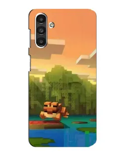 Чехол для Samsung Galaxy M34 (5G) с картинкой «Майнкрафт закат солнца»