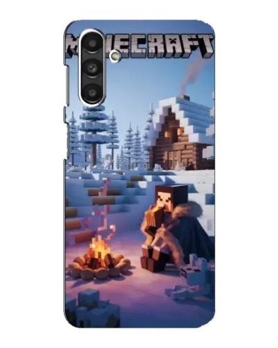 Чехол для Samsung Galaxy M34 (5G) с картинкой «Зимний Minecraft»