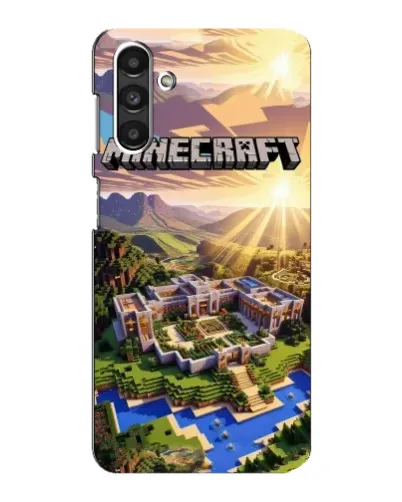 Чехол для Samsung Galaxy M34 (5G) с картинкой «Minecraft панорама»