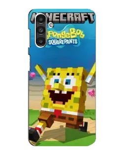 Чехол для Samsung Galaxy M34 (5G) с картинкой «Губка Боб Minecraft»