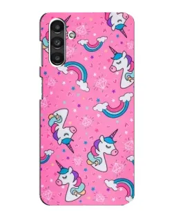 Чохол для Samsung Galaxy M34 (5G) з картинкою «Unicorn паттерн рожевий»