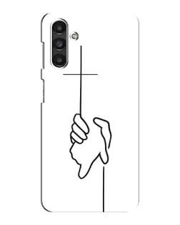 Чехол для Samsung Galaxy M34 (5G) с картинкой «Рука держит»