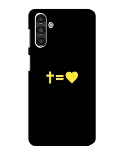 Чехол для Samsung Galaxy M34 (5G) с картинкой «Сердце и Крест»
