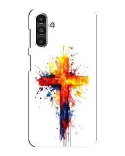 Чехол для Samsung Galaxy M34 (5G) с картинкой «Акварельный крест»