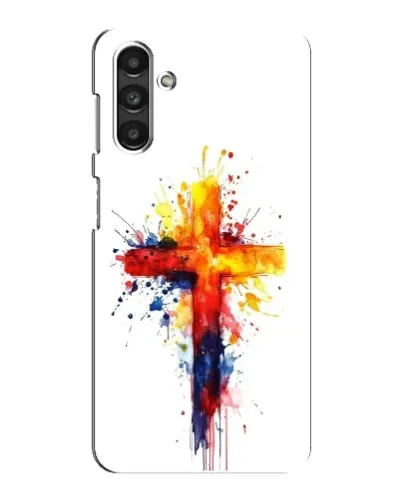 Чехол для Samsung Galaxy M34 (5G) с картинкой «Акварельный крест»