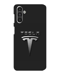 Чохол для Samsung Galaxy M34 (5G) з картинкою «Сталевий логотип Tesla»