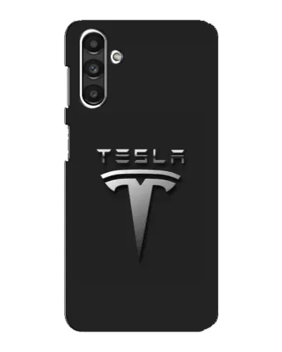 Чохол для Samsung Galaxy M34 (5G) з картинкою «Сталевий логотип Tesla»