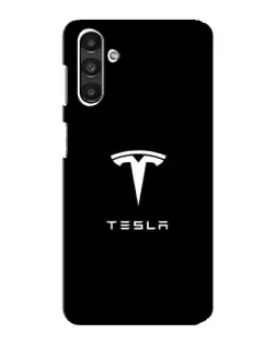 Чохол для Samsung Galaxy M34 (5G) з картинкою «Tesla White Logo»