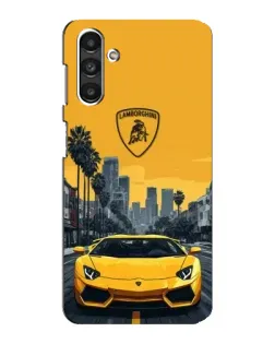 Чохол для Samsung Galaxy M34 (5G) з картинкою «Жовтий Lamborghini місто»