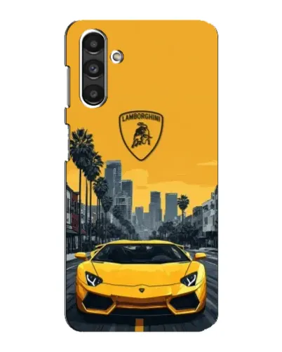 Чохол для Samsung Galaxy M34 (5G) з картинкою «Жовтий Lamborghini місто»